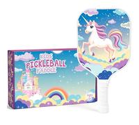 Dany x Kevin Kids Pickleball Paddle - Magical Unicorn Design for Ages 3-12 | Lightweight Fiberglass (0.37 lbs) | Small Grip for Easy Control | Fun Beginner Gift for Girls, Toddlers & Youth