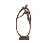 Danya B. Circle of Love Bronze Sculpture - Contemporary Home Decor Modern and Elegant Couple Embrace Eternal for Wedding, Anniversary, Birthday or Gift