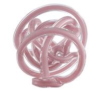 Danya B Nox Modern Glass Knot Loop Abstract Tabletop Sculpture - Smooth Light Purple or Textured Black Rope (Smooth Light Purple)