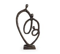 Danya BTM Family of 3 Heart Ring of Love Bronze Sculpture
