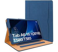 Danycase Case for Samsung Galaxy Tab A 10.1 2016 SM-T580/T585(Not for 2019 Model), Folio Case Cover for SM-T580 T585 2016 Version,with Document Card Pocket, Multiple Viewing Angles(Navy)