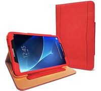 Danycase Samsung Galaxy Tab A 10.1 Case - Stand Folio Case Cover for Galaxy Tab A 10.1 Inch Tablet SM-T580 T585 Document Card Pocket with Multiple Viewing Angles (Red)