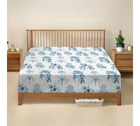 DANYDude 100% Egyptian Cotton Floral Printed King Size Fitted Sheet 400 Thread Count Fitted Sheets King Soft & Machine Washable 30cm/12” Extra Deep Fitted Bed Sheets Room Decor