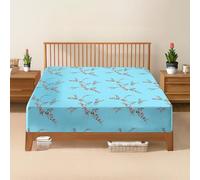 DANYDude 100% Egyptian Cotton Floral Printed Small Double Fitted Sheet 400 Thread Count Fitted Sheets Small Double Soft & Machine Washable 30cm/12” Extra Deep Fitted Bed Sheets Room Decor