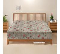 DANYDude 100% Egyptian Cotton Floral Printed Small Double Fitted Sheet 400 Thread Count Fitted Sheets Small Double Soft & Machine Washable 30cm/12” Extra Deep Fitted Bed Sheets Room Decor
