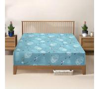 DANYDude 100% Egyptian Cotton Floral Printed Super King Fitted Sheet 400 Thread Count Fitted Sheets Super King Soft & Machine Washable 30cm/12” Extra Deep Fitted Bed Sheets Room Decor
