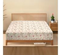 DANYDude 100% Egyptian Cotton Floral Printed Super King Fitted Sheet 400 Thread Count Fitted Sheets Super King Soft & Machine Washable 30cm/12” Extra Deep Fitted Bed Sheets Room Decor