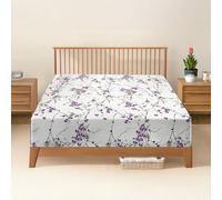 DANYDude 100% Egyptian Cotton Floral Printed Super King Fitted Sheet 400 Thread Count Fitted Sheets Super King Soft & Machine Washable 30cm/12” Extra Deep Fitted Bed Sheets Room Decor