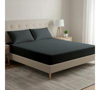 DANYDude 3PC King Size Fitted Sheet Set 100% Egyptian Cotton Bed Sheets King 400 Thread Count | 25cm Deep King Fitted Bed Sheet and Pillowcase Set, Soft & Breathable Bedsheets for King Size Bed