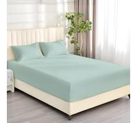 DANYDude 40 cm Deep Fitted Double Bed Sheet 100% Egyptian Cotton 400 Thread Count With 360 Elastic Corner Give Your Bedding A Snug Fit