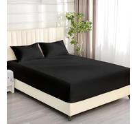 DANYDude 40 cm Deep Fitted Double Bed Sheet 100% Egyptian Cotton 400 Thread Count With 360 Elastic Corner Give Your Bedding A Snug Fit