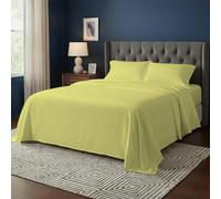 DANYDude 400 Thread Count Flat Sheets Single 100% Egyptian Cotton Sheets Single Flat Sheets - Luxury Soft, Breathable & Machine Washable Flat Bed Sheet Single