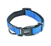 DANYDude Reflective Dog Collar Soft & Comfy Neoprene Padded Dog Collar Adjustable Strong Dog Collars For Small, Medium, Large Dogs & Cats Quick Release Buckle Puppy Collars (L (Large), Navy-Blue)