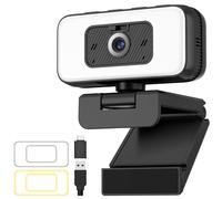 Danyesth Webcam for Laptop, 2K Web Camera for PC, USB Webcam with Microphone, Zoom, Flip, Built in light, Privacy Shutter for Streaming Conference
