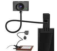 Danyesth Webcam for PC, Laptop Camera USB Webcam with Adjustable Gooseneck, Eye Contact 1080P Computer Camera for Presentation, Desktop Demo, Full-Body View, Video Call, Zoom, Teams, Skype (Grey)