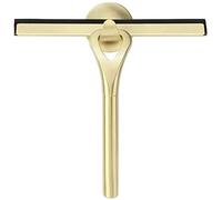 DANYIN Shower Squeege Shower Doors with Hook Stainless Steel Household Squeegees for Bathroom Kitchen Car Mirror Glass Cleaning Brush Wiper Scraper, 8.8 Inch Gold