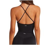 Danysu Sports Bra Seamless Backless Padded Non Wired Bras Impact Support Workout Vest Tank Tops for Women UK Yoga Gym Top Crew Neck Black XL