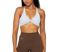 Danysu Womens Strappy Sport Bra Backless Sports Bra Open Back Workout Top Light Support Cute Gym Clothes Twirl Front Princess White XL