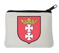 Danzig Coat of Arms Neoprene Coin Purse Pouch 10x11cm White