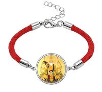 Dao Chinese God Art Deco Fashion Lucky Red String Bracelet Rope Bracelet Handmade