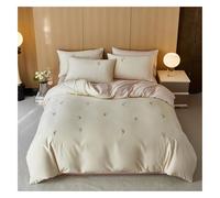 DAO-UPPSE 3-Piece Luxury Bedding Ensemble With Duvet Cover, Premium Complete Set For Refined Bedroom Comfort(Off-white,180 * 200cm/71 * 79in)