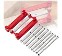 DAO-UPPSE Center Gauge Stainless Steel Woodworking Tool With Interchangeable Marking Bars - Precision Mortise & Tenon Centering Jig For Cabinet Making, Imperial & Metric Sizes Included (8-Piece Set)