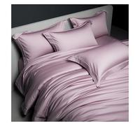 DAO-UPPSE Luxury Cotton Bedding Set 4Pcs Duvet Cover Sheet Pillowcases Green Cyan Gray White Khaki Pink Purple All Seasons(Purple,220 * 240cm/87 * 95in)