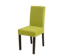 DAO-UPPSE Velvet-Like Dining Chair Cover Stretch Slipcover Fits 18-23in Back Height Removable Washable (1 Pc)(Yellow-green)