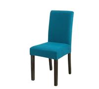 DAO-UPPSE Velvet-Like Dining Chair Cover Stretch Slipcover Fits 18-23in Back Height Removable Washable (1 Pc)(Dark blue)