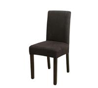 DAO-UPPSE Velvet-Like Dining Chair Cover Stretch Slipcover Fits 18-23in Back Height Removable Washable (1 Pc)(Black)