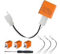 DAOAKI LED Flasher Relay, 12V DC 2 Pin Adjustable Indicator Relay, Universal Electronic Flasher Unit for Car Vehicle Motorcycle Turn Signal - 4PACK