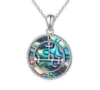 DAOCHONG Sigil of Lilith Abalone Shell Necklace S925 Sterling Silver
