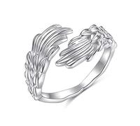 DAOCHONG Sterling Silver Feather Angel Wings Adjustable