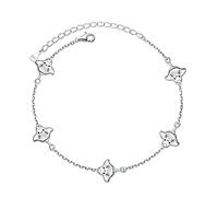 DAOCHONG Stingray Bracelet for Women 925 Sterling Silver Cute Manta Ray Animal Charm Adjustable Bracelet Ocean Jewelry Gifts for Teen Girls Mother Wife Daughter Family, 7+2 inches