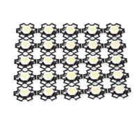 Daodeduowe 25PCS 3W LED Bead, High Bright Integrated Chip Light Source, 3.2-3.4V COB LED Bulb with Aluminum Substrate, for Traffic Lighting Landscape Advertising Indoor Lighting (3000-3200K)