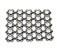 Daodeduowe 25PCS 3W LED Bead, High Bright Integrated Chip Light Source, 3.2-3.4V COB LED Bulb with Aluminum Substrate, for Traffic Lighting Landscape Advertising Indoor Lighting (10000-15000K)