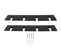 Daodeduowe 2Pcs Wall Mounted Acrylic Wine Glass Holder, Under Cabinet Stemware Hanging Rack, Space Saving Wine Glass Rack for 8 Stemmed Glasses, Includes Stainless Steel Screws and Expansion (Black)