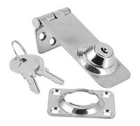 Daodeduowe Keyed Hasp Locks, Stainless Steel Locking Hasp Latch for Boat Yacht Marine Use, 304 Stainless Steel Safety Lock with Keys for Doors Gates Cabinets, Saltwater En