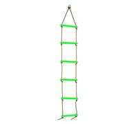 Daodeduowe Outdoor Plastic Six Section Children Rope Climbing Ladder, Kids Exercise Equipment, Adjustable Height Climbing Toy for Indoor and Outdoor Play, Durable Nylon Rope and Sturdy Plasti (Green)