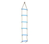 Daodeduowe Outdoor Plastic Six Section Children Rope Climbing Ladder, Kids Exercise Equipment, Adjustable Height Climbing Toy for Indoor and Outdoor Play, Durable Nylon Rope and Sturdy Plasti (Blue)