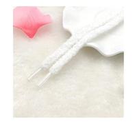 DAOFEUK 3 Pairs Fluffy Cute Shoelace Plush Snowflake Low-top Canvas White Pink Sports Casual Leather Shoes Laces Women Men Shoelaces(White,80cm)