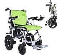 DaoGeSir Electric Wheelchair Motorized Fold Foldable Power Wheel Chair, Compact Transit Travel Chair For The Elderly And Disabled Mobility Aid Wheel Chair With Mobile Footrest