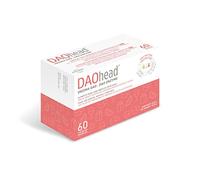 DAOhead- for The Dietary Management of Migraine Caused by DAO Deficiency/Histamine Intolerance - 60 EFICAPS Capsules with Gastro-Resistant Tablets - DAO Enzyme, Vitamin B6, B9, B12 and Caffeine