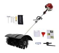 DAOHHFO 2 Stroke 52CC Power Brush Broom, 2.3hp Gas Powered Handheld Sweeper Gasoline Air Cooled Engine Power Broom Brush Cleaner, 1.25kw Artificial Grass Brush Snow Cleaner