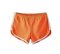 DAOJOSL Women's Dolphin Shorts Elastic Waist Yoga Fitness Quick Dry Gym Athletic Workout Running Shorts Mini Jogging Shorts(Orange,M)