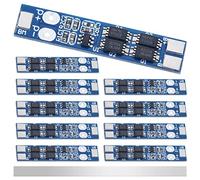DAOKAI 10 Pcs 2S 7.4V 8.4V 8A Lithium Battery Protection Board BMS PCB Protection Board MOS 18650 Charger Module for Li-ion Lithium Battery with Nickel Strip