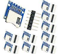 DAOKAI 10 pcs SD Card Slot Module Micro SD SDHC TF Card Mini Adapter Reader Module 3.3V 6 Pin with SPI Interface Level Conversion Chip with Pinheader for Arduino for Raspberry Pi for ESP32