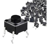 DAOKAI 100PCS Tactile Tact Push Button 4Pin 6x6x5mm Vertical Momentary Switch Miniature Button Electronic Components for Panel PCB