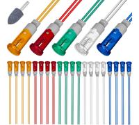 DAOKAI 10mm LED Indicator Light Energy Saving LED Indicator Warning Light Signal Lamp AC 220V with 20cm Wire,Type MDX-11A,Fit for Home appliances(Green Orange Red Blue White)-25pcs