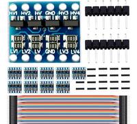 DAOKAI 10PCS IIC I2C Logic Level Converter 4 Channels Bi-Directional level voltage Module 3.3-5V Shifter for Arduino, with Cable